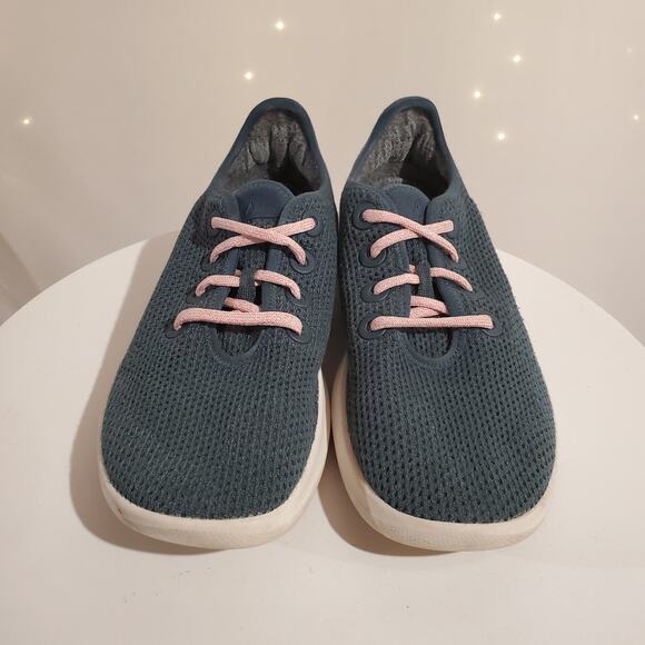 Allbirds Womens Treerunners Lace Up Sneakers Size 9 Blue Shoes Active Running - Picture 2 of 10